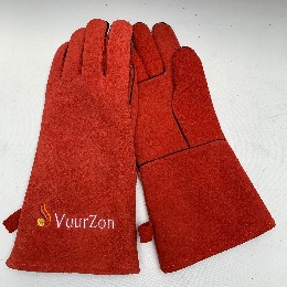 Handschoenen hittebestendig - rood - suède - luxe uitvoering