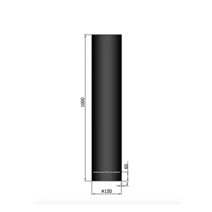 Ø 150 mm | 1000 mm | zwart | condensring
