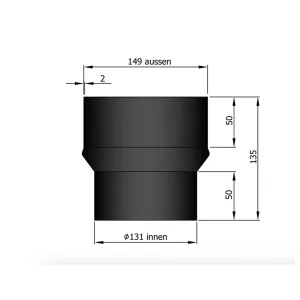 Ø 150 mm | verloop | 130 - 150